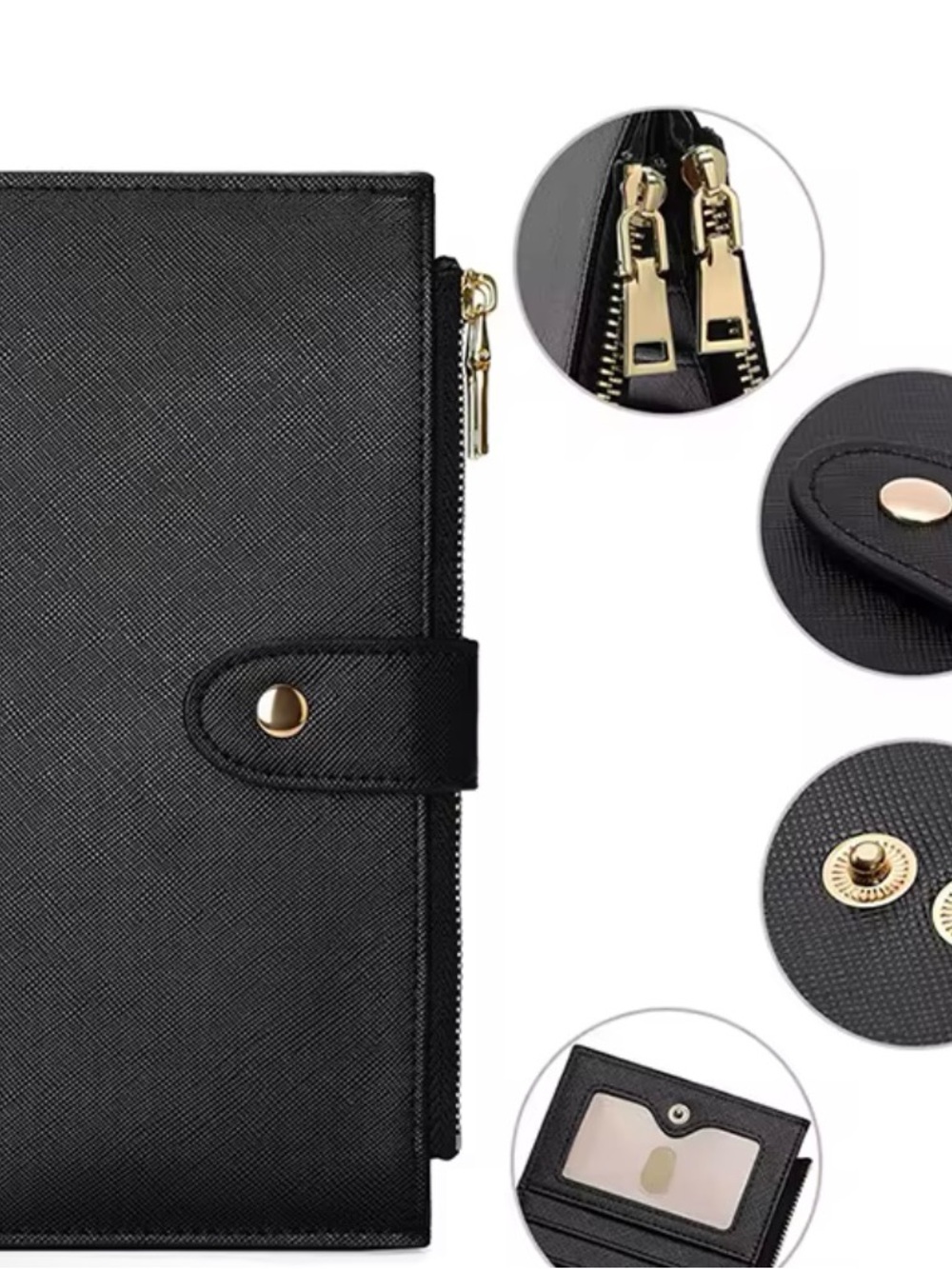 New RFID Women’s Card Wallet- Black